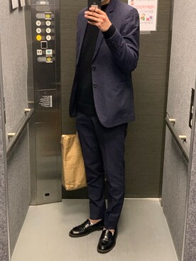 「PS Paul Smith（ピーエスポールスミス）のアイテム」を使った、たいせーさん（メンズ・181cm）の春コーディネート