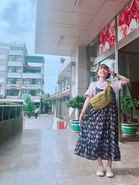 「LOVFEE（ラッフィ）のアイテム（ワンピース/ドレス）」を使った、Kiwiさん（レディース・159cm）の秋コーディネート