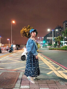 「LOVFEE（ラッフィ）のアイテム（ジャケット/アウター）」を使った、Kiwiさん（レディース・159cm）の秋コーディネート