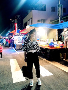 「Le Melange（ル・メランジュ）のアイテム」を使った、Kiwiさん（レディース・159cm）の夏コーディネート