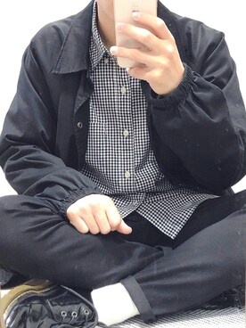 「GU（ジーユー）の（GU）スキニーフィットジーンズ（MEN ⁄ ジーンズ）」を使った、kooさん（メンズ・169cm）の春コーディネート