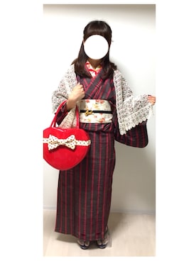 「帯紐」｜みーさん（レディース・154cm）の夏コーディネート