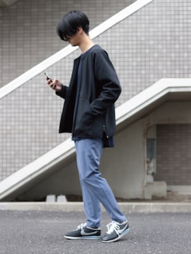 「CAMO（カモ）のアイテム」を使った、KURE.さん（メンズ・174cm）の春コーディネート