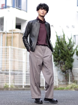 「MARC JACOBS（マークジェイコブス）のアイテム（ブーツ）」を使った、KURE.さん（メンズ・174cm）の秋コーディネート