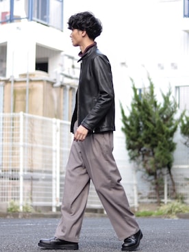 「MARC JACOBS（マークジェイコブス）のアイテム（ブーツ）」を使った、KURE.さん（メンズ・174cm）の秋コーディネート