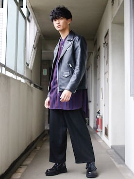 「MARC JACOBS（マークジェイコブス）のアイテム（ブーツ）」を使った、KURE.さん（メンズ・174cm）の秋コーディネート