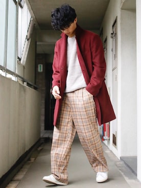 「HYKE」｜「アイテム（その他）」を使った、KURE.さん（メンズ・174cm）の秋コーディネート
