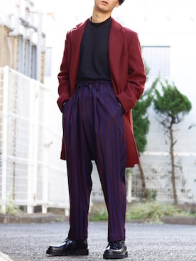 「MARC JACOBS（マークジェイコブス）のアイテム（ブーツ）」を使った、KURE.さん（メンズ・174cm）の秋コーディネート