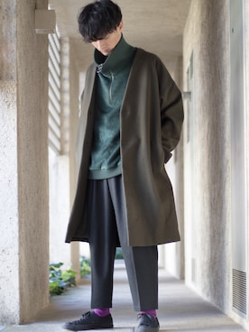 「JUNRED（ジュンレッド）のアイテム（スニーカー）」を使った、KURE.さん（メンズ・174cm）の冬コーディネート