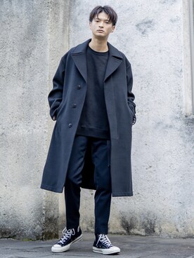 「JUNRED（ジュンレッド）のアイテム（その他アウター）」を使った、KURE.さん（メンズ・174cm）の冬コーディネート