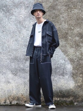 「JUNRED（ジュンレッド）のアイテム（キーケース/キーアクセサリー）」を使った、KURE.さん（メンズ・174cm）の春コーディネート