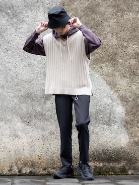 「JUNRED（ジュンレッド）のアイテム（キーケース/キーアクセサリー）」を使った、KURE.さん（メンズ・174cm）の春コーディネート