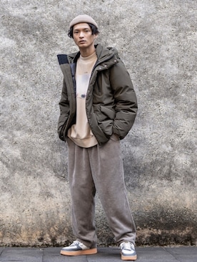 「JUNRED（ジュンレッド）のアイテム（ダウンジャケット/コート）」を使った、KURE.さん（メンズ・174cm）の秋コーディネート