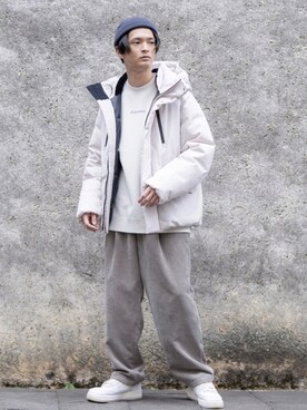 「JUNRED（ジュンレッド）のアイテム（ダウンジャケット/コート）」を使った、KURE.さん（メンズ・174cm）の冬コーディネート
