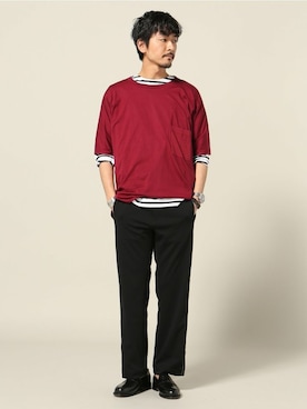 「Journal Standard TRISECT（トライセクト）のアイテム（パンツ）」を使った、Sasaさん（メンズ・178cm）の春コーディネート