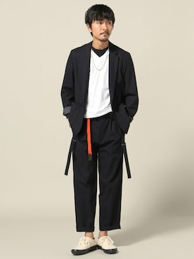 「Journal Standard TRISECT（トライセクト）のアイテム（ジャケット/アウター）」を使った、Sasaさん（メンズ・178cm）の夏コーディネート