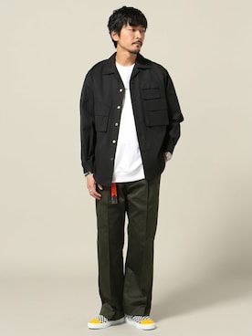 「Amb（エーエムビー）のアイテム」を使った、Sasaさん（メンズ・178cm）の春コーディネート