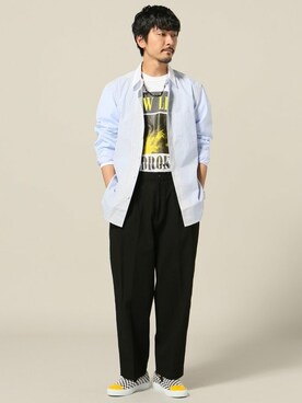 「Journal Standard TRISECT（トライセクト）のアイテム（トップス）」を使った、Sasaさん（メンズ・178cm）の夏コーディネート