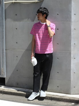 「JOURNAL STANDARD（ジャーナルスタンダード）のアイテム（帽子）」を使った、Sasaさん（メンズ・178cm）の春コーディネート