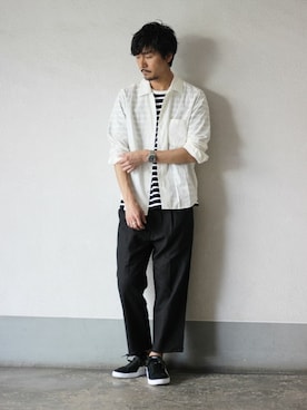 「JOURNAL STANDARD（ジャーナルスタンダード）のアイテム」を使った、Sasaさん（メンズ・178cm）の春コーディネート