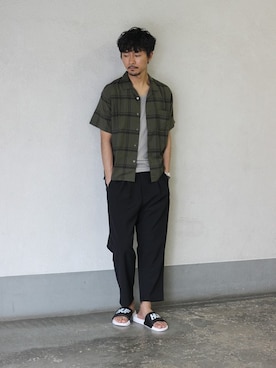 「HUF（ハフ）のアイテム（シューズ）」を使った、Sasaさん（メンズ・178cm）の夏コーディネート