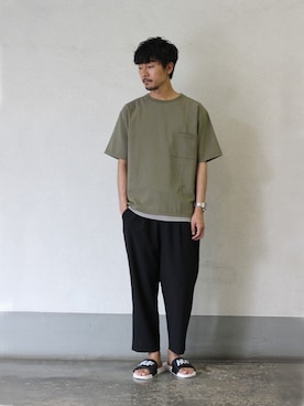 「HUF（ハフ）のアイテム（シューズ）」を使った、Sasaさん（メンズ・178cm）の夏コーディネート