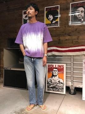 「Journal Standard TRISECT（トライセクト）のアイテム（パンツ）」を使った、Sasaさん（メンズ・178cm）の夏コーディネート