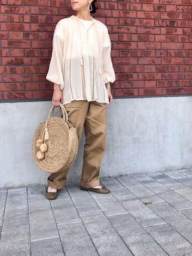 「COMMUNITY MILL（コミュニティ ミル）のアイテム」を使った、KOHAさん（レディース・161cm）の春コーディネート