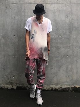 「soe（ソーイ）のアイテム（その他パンツ）」を使った、taxinさん（メンズ・187cm）の夏コーディネート