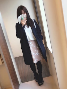 「179/WG（イチナナキュウダブルジー）のアイテム（チェスターコート）」を使った、みんみんさん（レディース・148cm）の冬コーディネート
