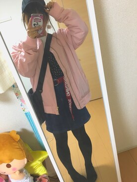 「SPINNS（スピンズ）のアイテム（その他アウター）」を使った、みんみんさん（レディース・148cm）の春コーディネート
