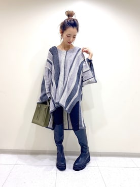 「JEANASIS（ジーナシス）のアイテム（ブーツ）」を使った、MiHOさん（レディース・150cm）の秋コーディネート