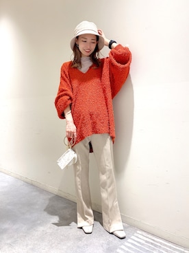 「JEANASIS（ジーナシス）のアイテム（帽子）」を使った、MiHOさん（レディース・150cm）の秋コーディネート
