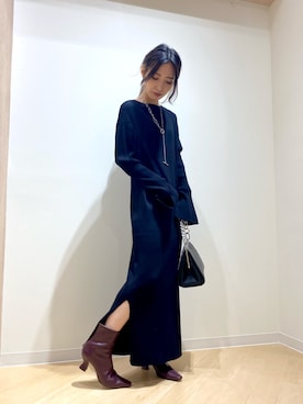 「JEANASIS（ジーナシス）のアイテム（ワンピース/ドレス）」を使った、MiHOさん（レディース・150cm）の秋コーディネート