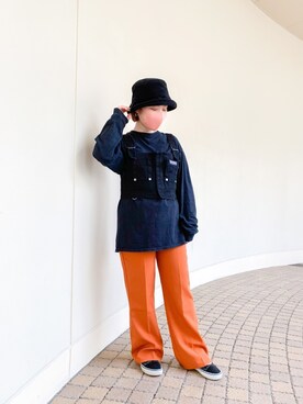 「OVERRIDE」｜「アイテム（スラックス）」を使った、sayo.さん（レディース・150cm）の夏コーディネート