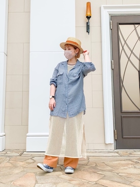 「CONVERSE（コンバース）のconverse（コンバース） ALL STAR OX（オールスターOX）（スニーカー）」を使った、sayo.さん（レディース・150cm）の夏コーディネート