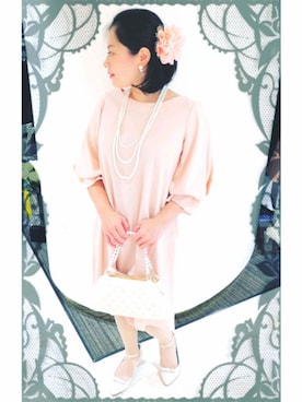 「アイテム（ドレス、ピンク系）」を使った、フォービー大宮マルイ店3階さん（レディース・151cm）の秋コーディネート