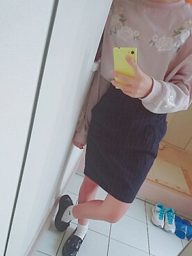 「FILA（フィラ）のアイテム（ソックス/靴下、ホワイト系）」を使った、m i k i *.さん（レディース・150cm）の秋コーディネート