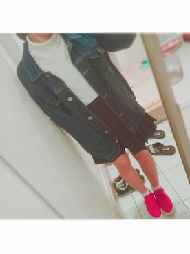 「WEGO（ウィゴー）のWEGO/無地プリーツミニスカート（スカート、ブラック系）」を使った、m i k i *.さん（レディース・150cm）の秋コーディネート