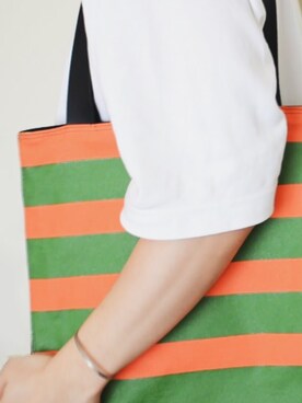 「DRIES VAN NOTEN（ドリスヴァンノッテン）のアイテム（バッグ）」を使った、きしおさん（メンズ・166cm）の夏コーディネート