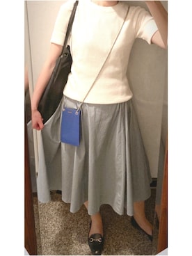 「OLコーデ」｜「アイテム（PC・スマホグッズ/家電）」を使った、megmemegmeさん（レディース・162cm）の夏コーディネート