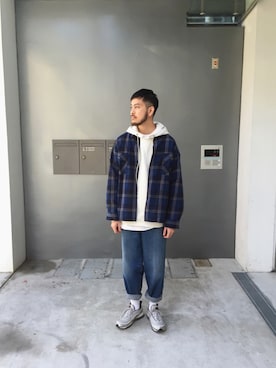 「MR.COMPLETELY（ミスターコンプリートリー）のアイテム」を使った、Kouta Horiuchiさん（メンズ・172cm）の冬コーディネート