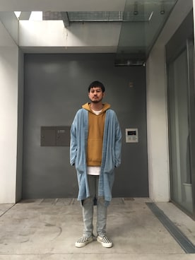 「MONKEY TIME（モンキータイム）のアイテム（ノーカラージャケット）」を使った、Kouta Horiuchiさん（メンズ・172cm）の春コーディネート