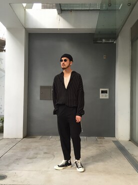 「adsr」｜「アイテム（帽子）」を使った、Kouta Horiuchiさん（メンズ・172cm）の春コーディネート
