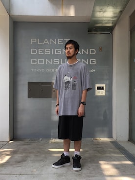 「MONKEY TIME（モンキータイム）のアイテム（ブレスレット）」を使った、Kouta Horiuchiさん（メンズ・172cm）の夏コーディネート