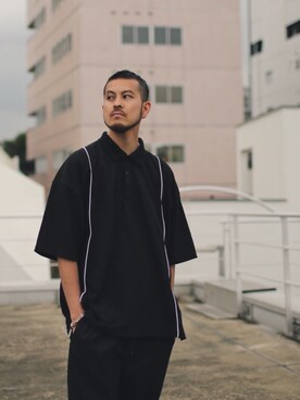 「MONKEY TIME（モンキータイム）のアイテム（ブレスレット）」を使った、Kouta Horiuchiさん（メンズ・172cm）の夏コーディネート