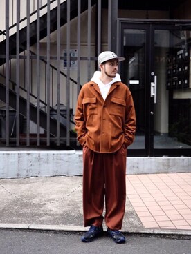 Kouta Horiuchiさんの「＜monkey time＞ FLANO SHORT COLLAR SHIRT/シャツ ◆」を使ったコーディネート