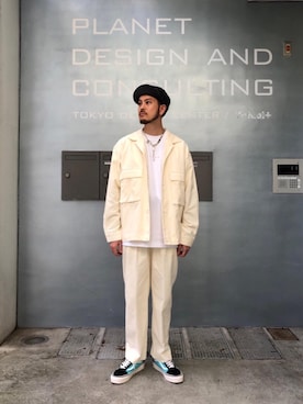 「FUTUR（フューチャー）のアイテム」を使った、Kouta Horiuchiさん（メンズ・172cm）の夏コーディネート