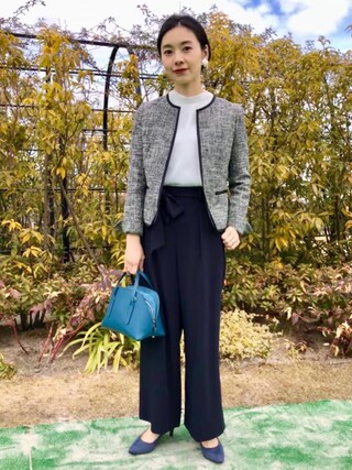 山田（yamada）使用「green label relaxing（◆D ポインテッド プレーン パンプス（7cmヒール)）」的時尚穿搭