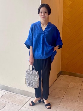 「☆この夏取り入れたいアメスリトップス」｜山田（yamada）さん（レディース・151cm）の夏コーディネート